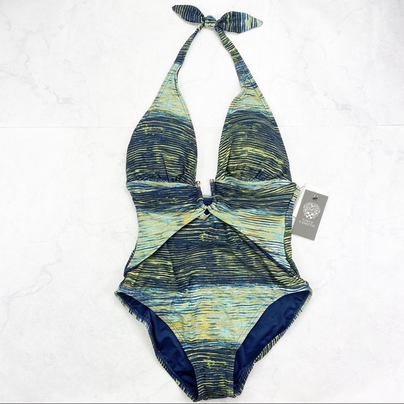 [Vince Camuto] Midnight Waves Plunge Halter - Picture 7 of 9